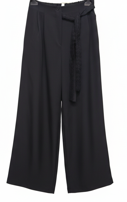 Pantalón Palazzo con detalle de lazo en el lado