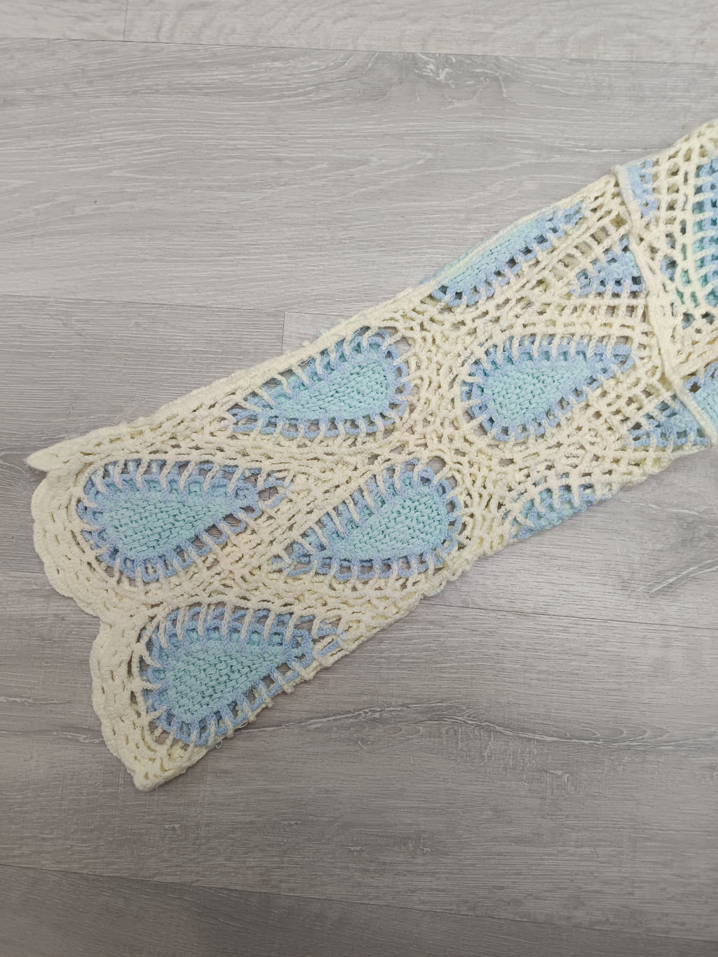 Jersey crochet manga acampada