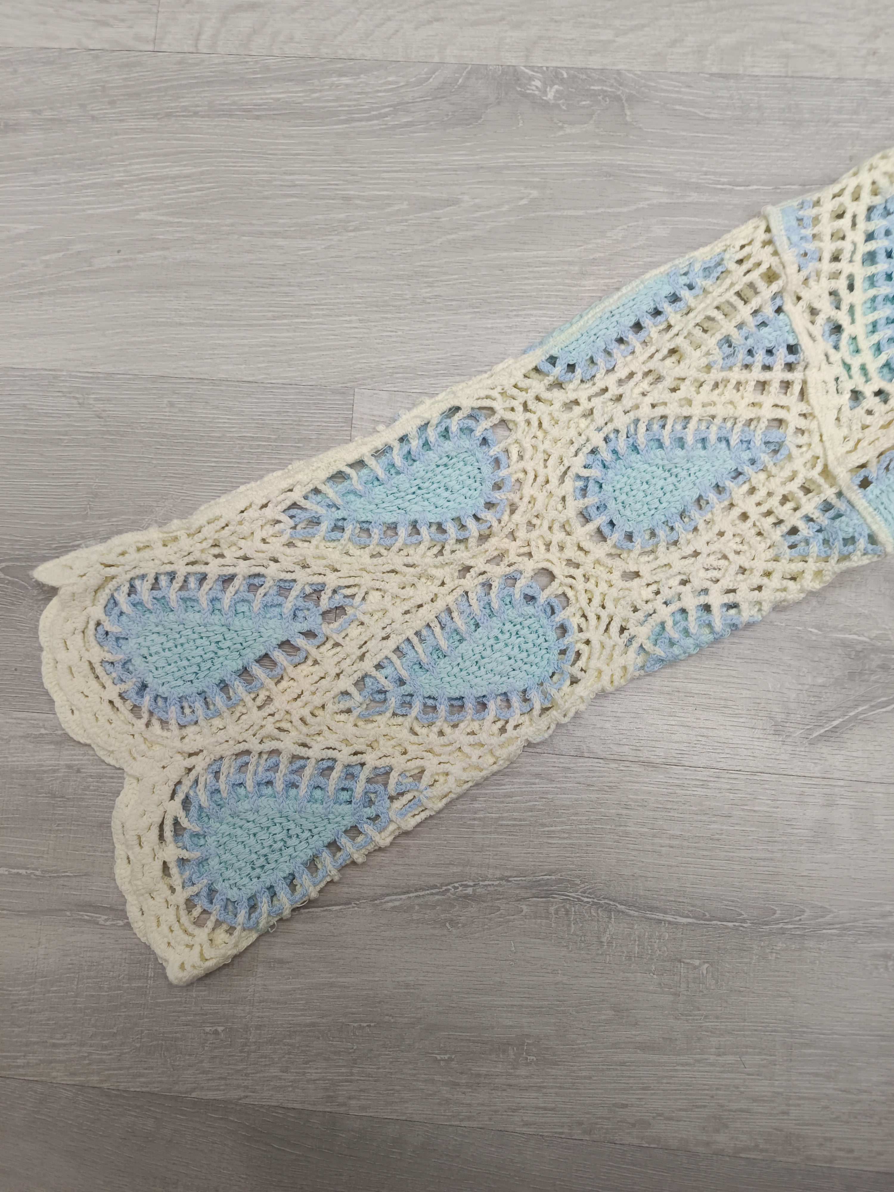Jersey crochet manga acampada
