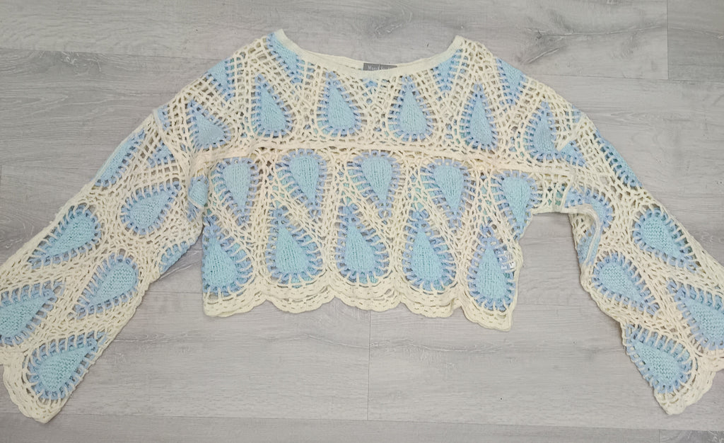 Jersey crochet manga acampada