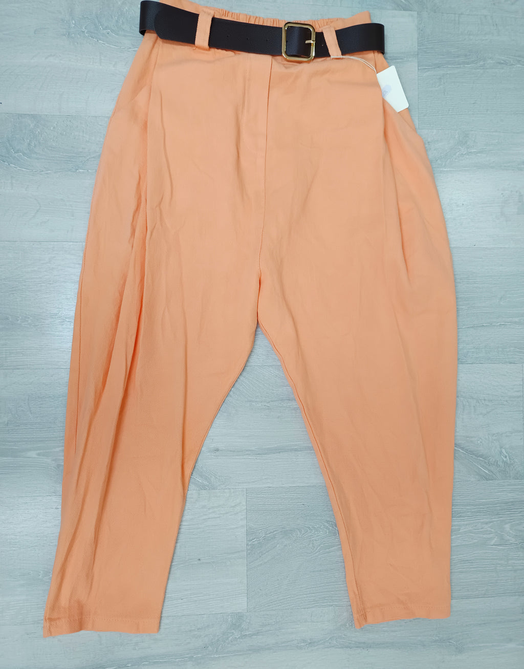 Pantalón sarga con cinturón tiro largo (hippie)
