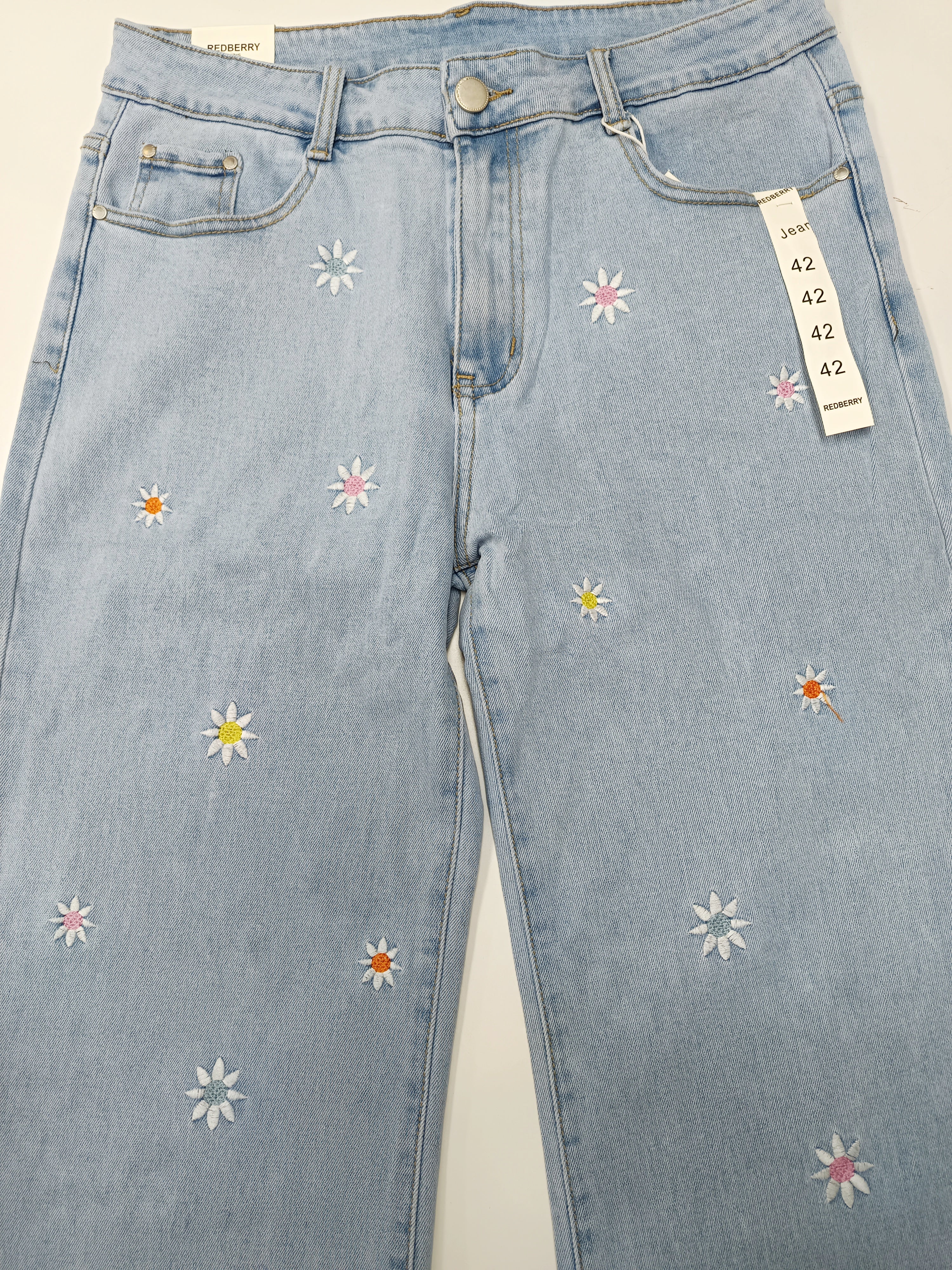Jean talla grande bordado