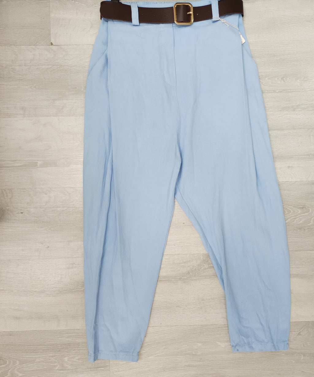 Pantalón sarga con cinturón tiro largo (hippie)