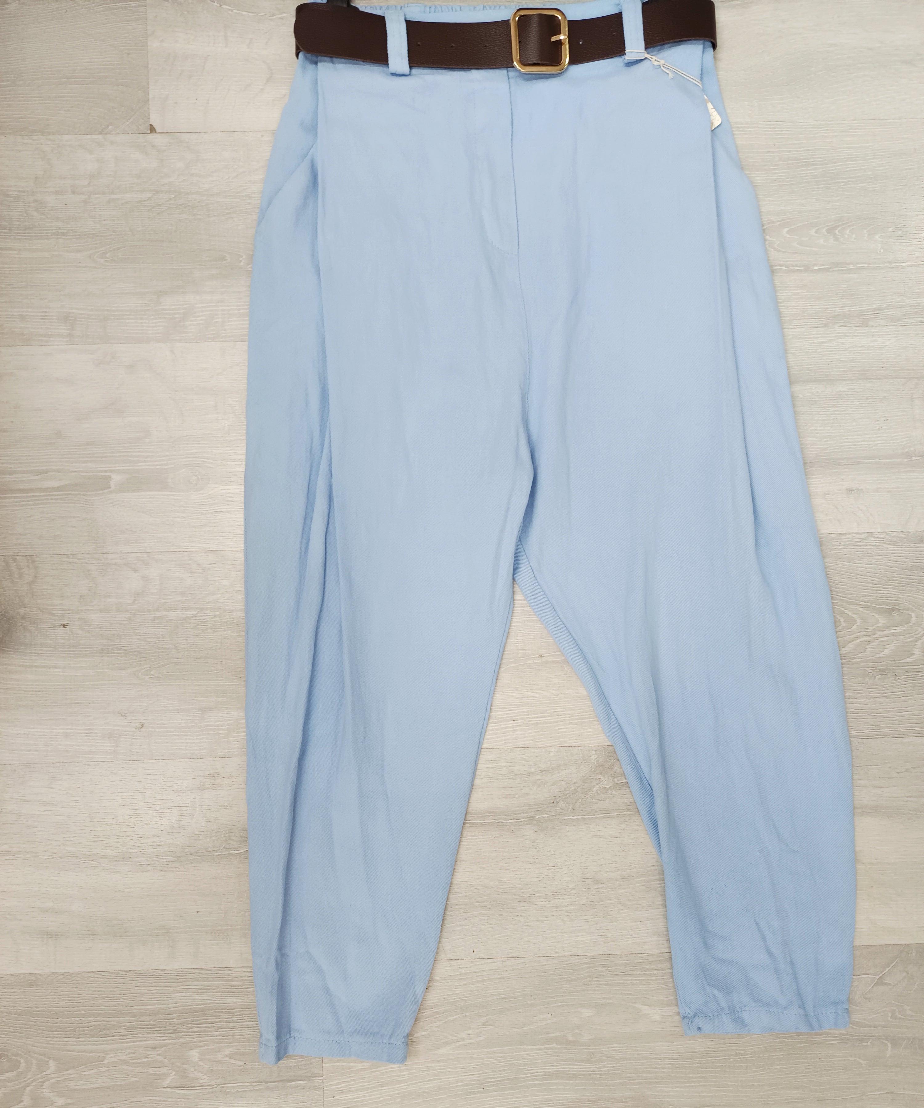 Pantalón sarga con cinturón tiro largo (hippie)
