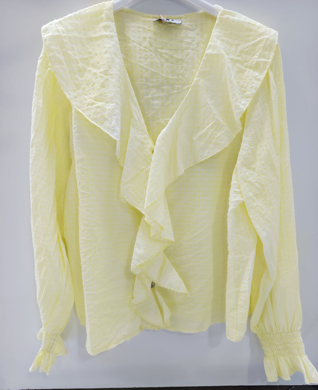 Camisa cuadro vichy con volante