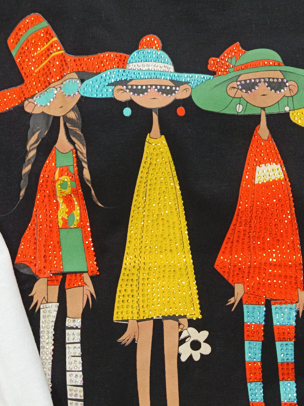 Camiseta estampada con strass