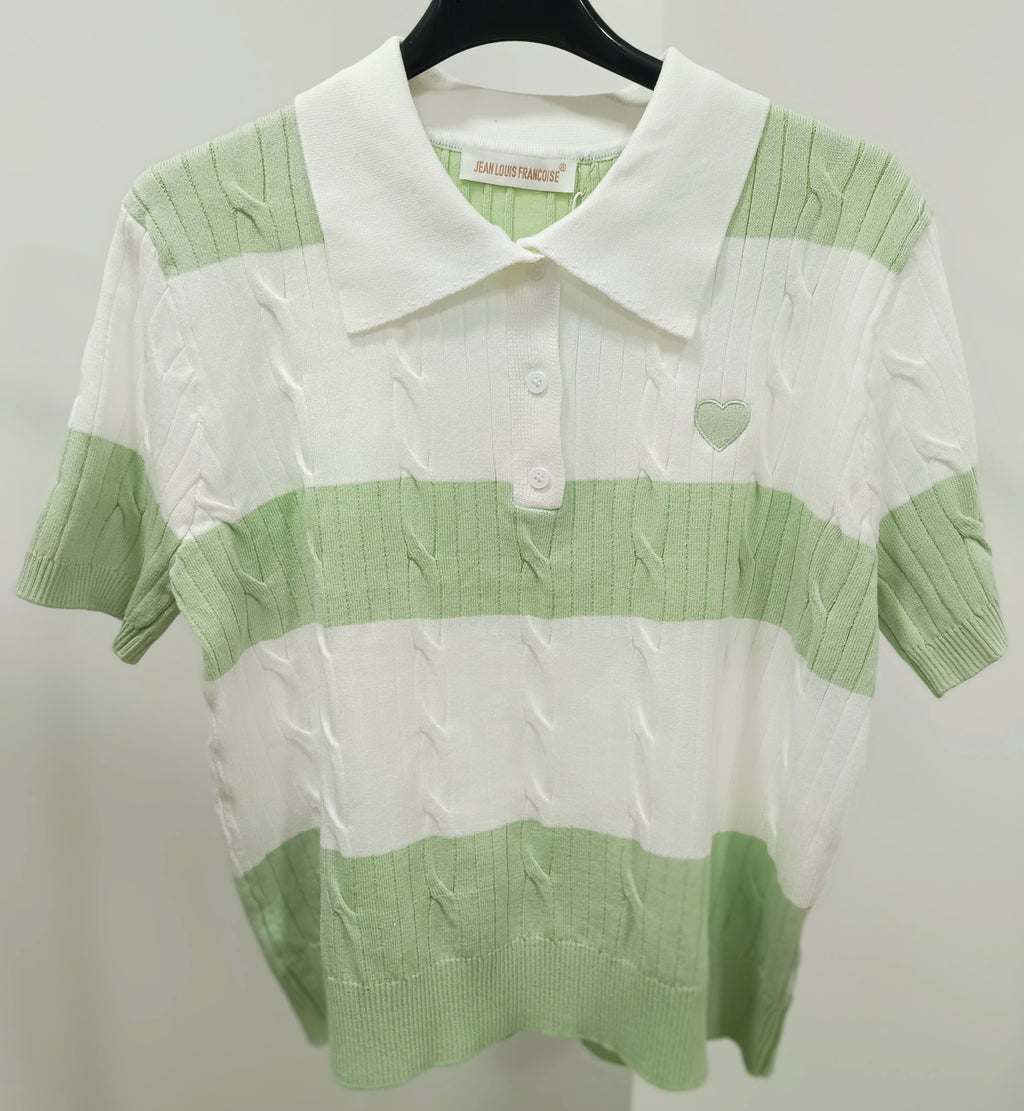Polo de punto a rayas