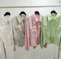 Chaqueta cremallera bolsillo parche