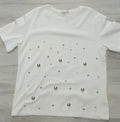 Camiseta oversize detalle bolas plateadas