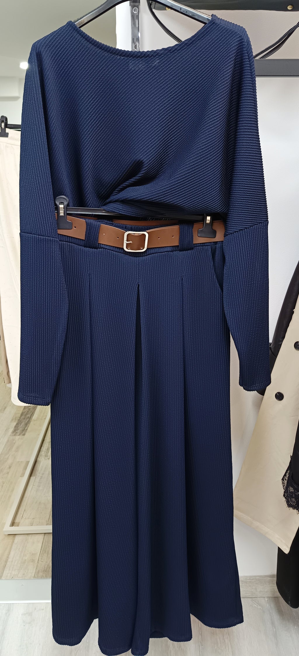 Conjunto tejido plisado