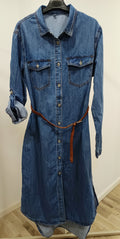 Vestido tejano con cinturón
