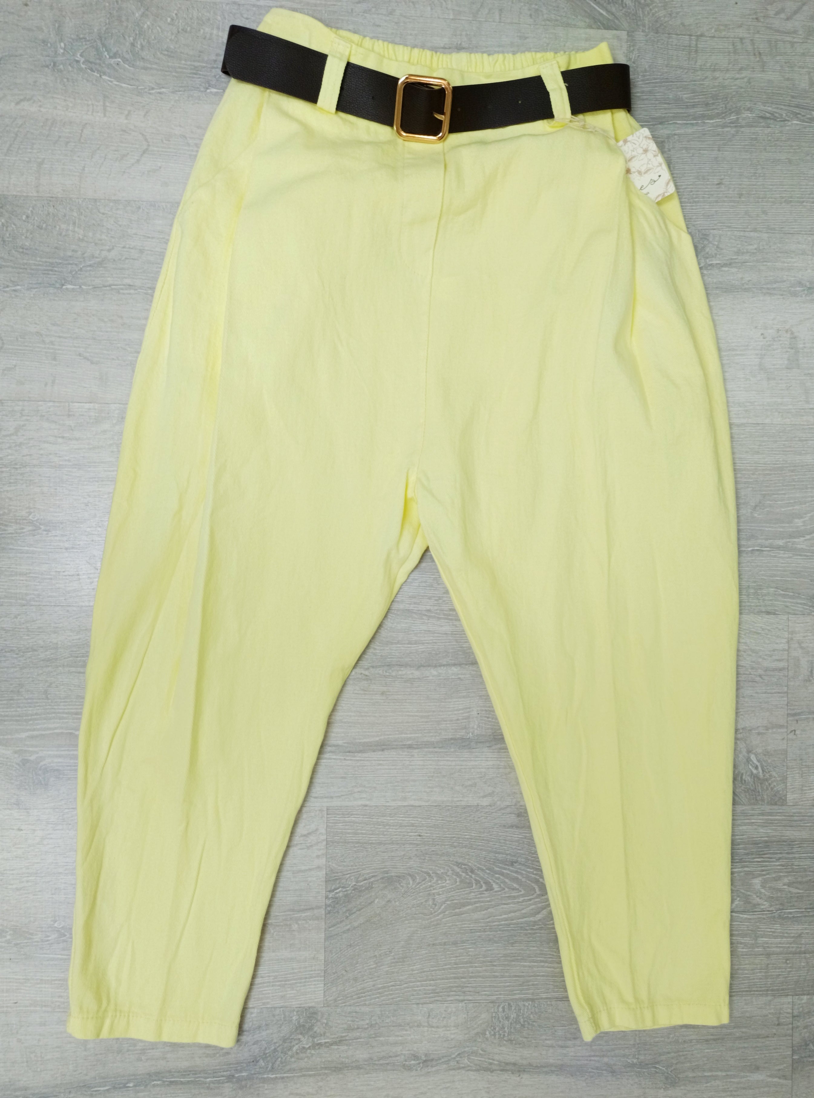 Pantalón sarga con cinturón tiro largo (hippie)