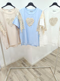 Camiseta fleco crochet