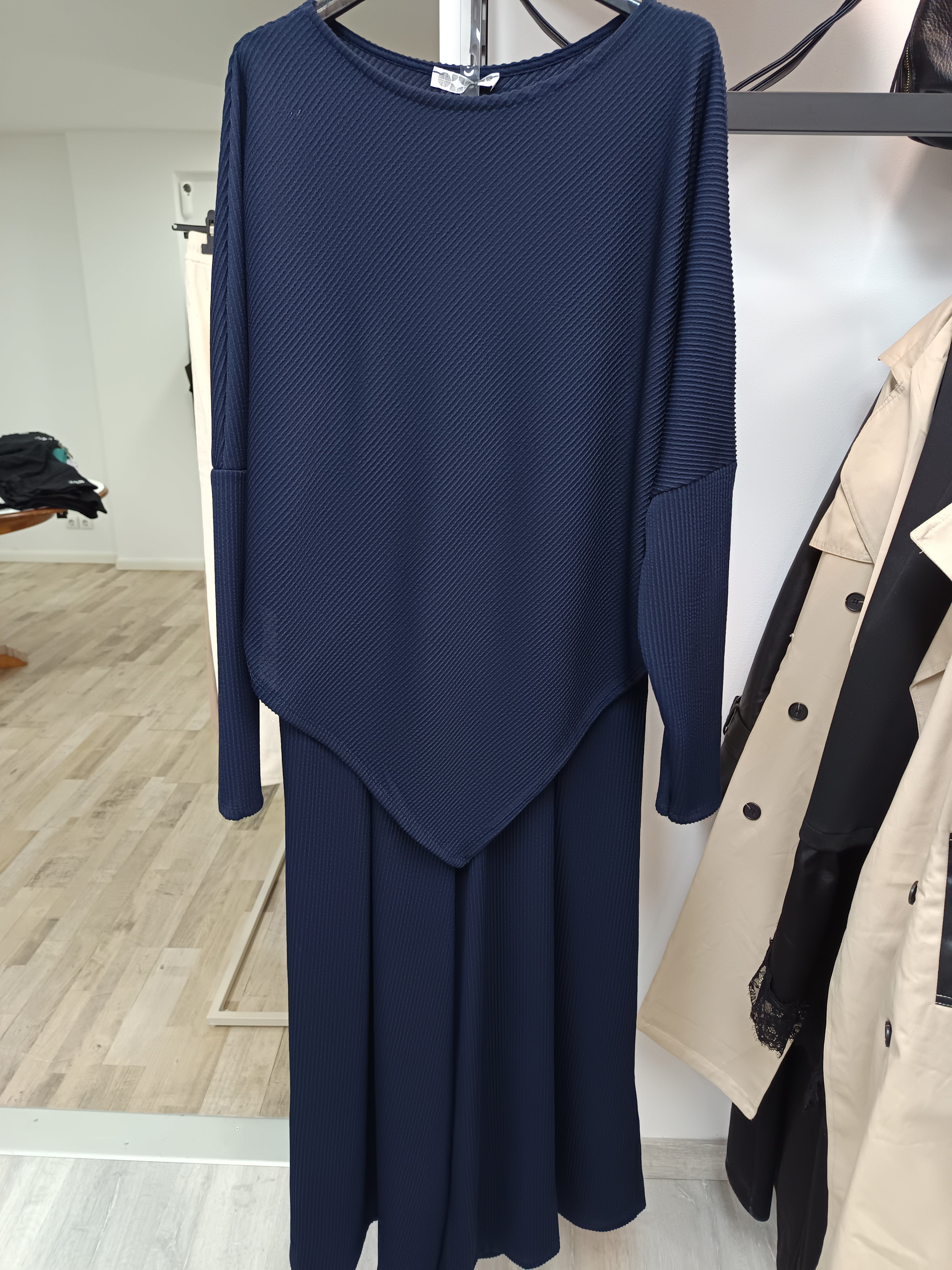 Conjunto tejido plisado