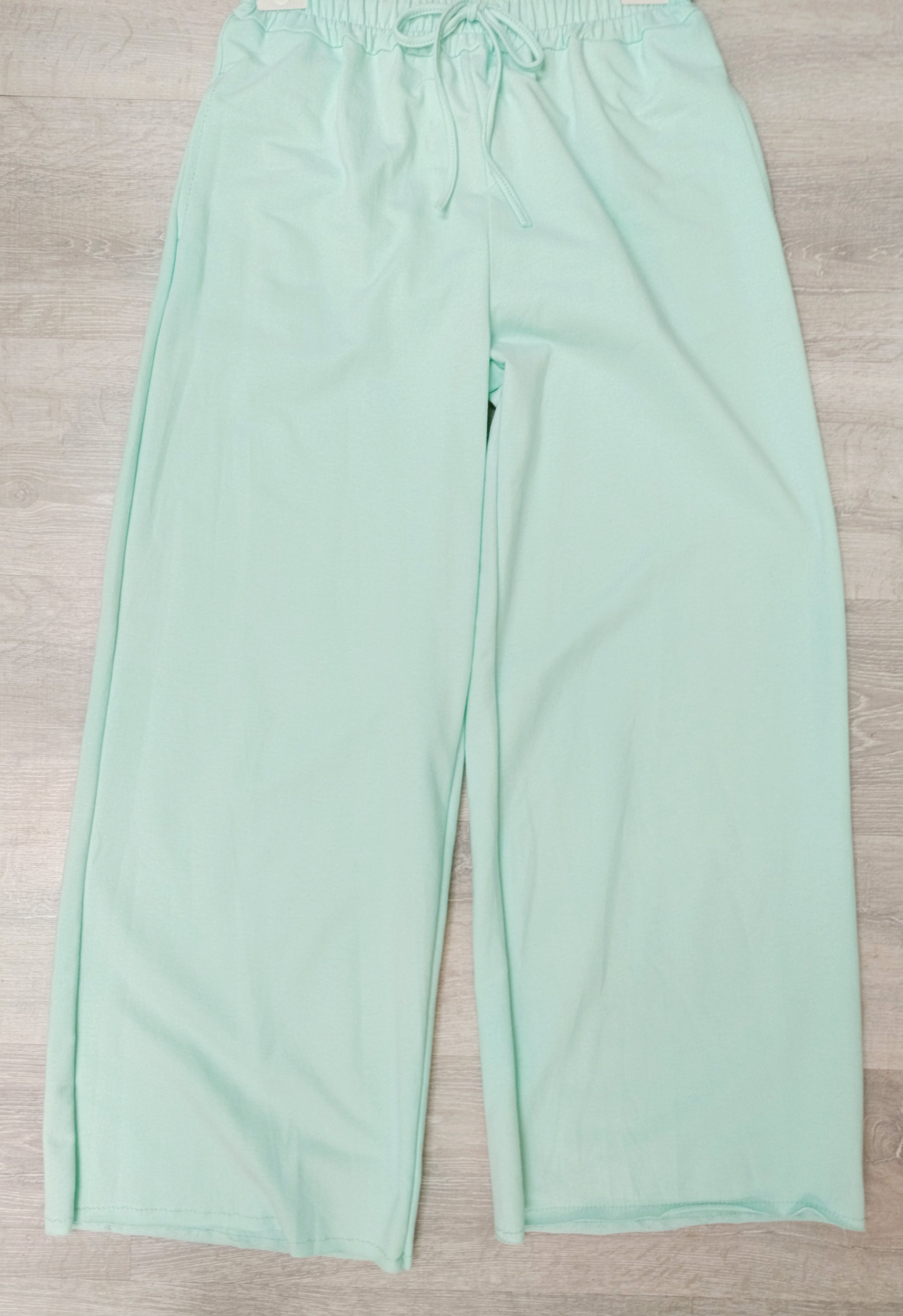 Pantalón chándal Palazzo con rizo fino dentro
