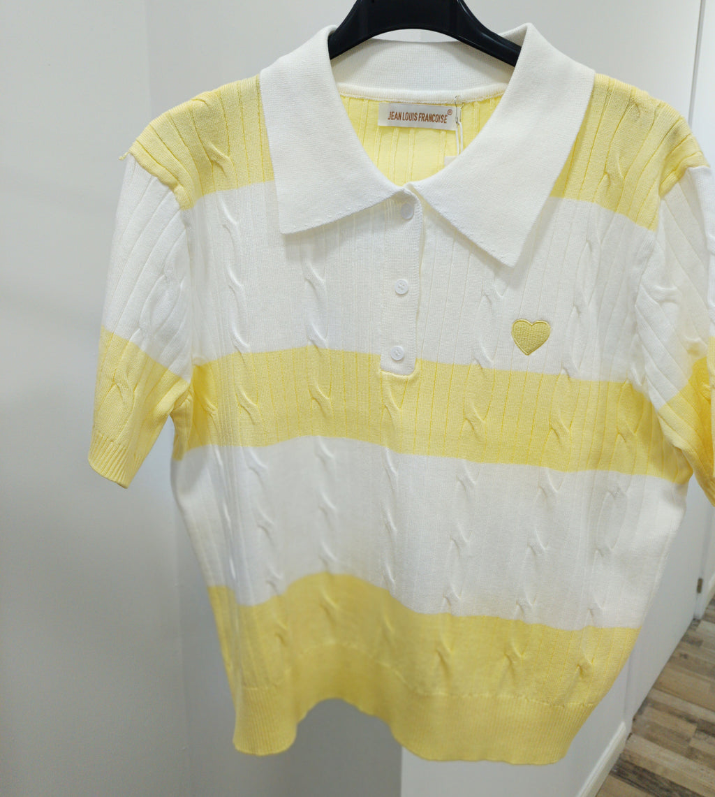 Polo de punto a rayas