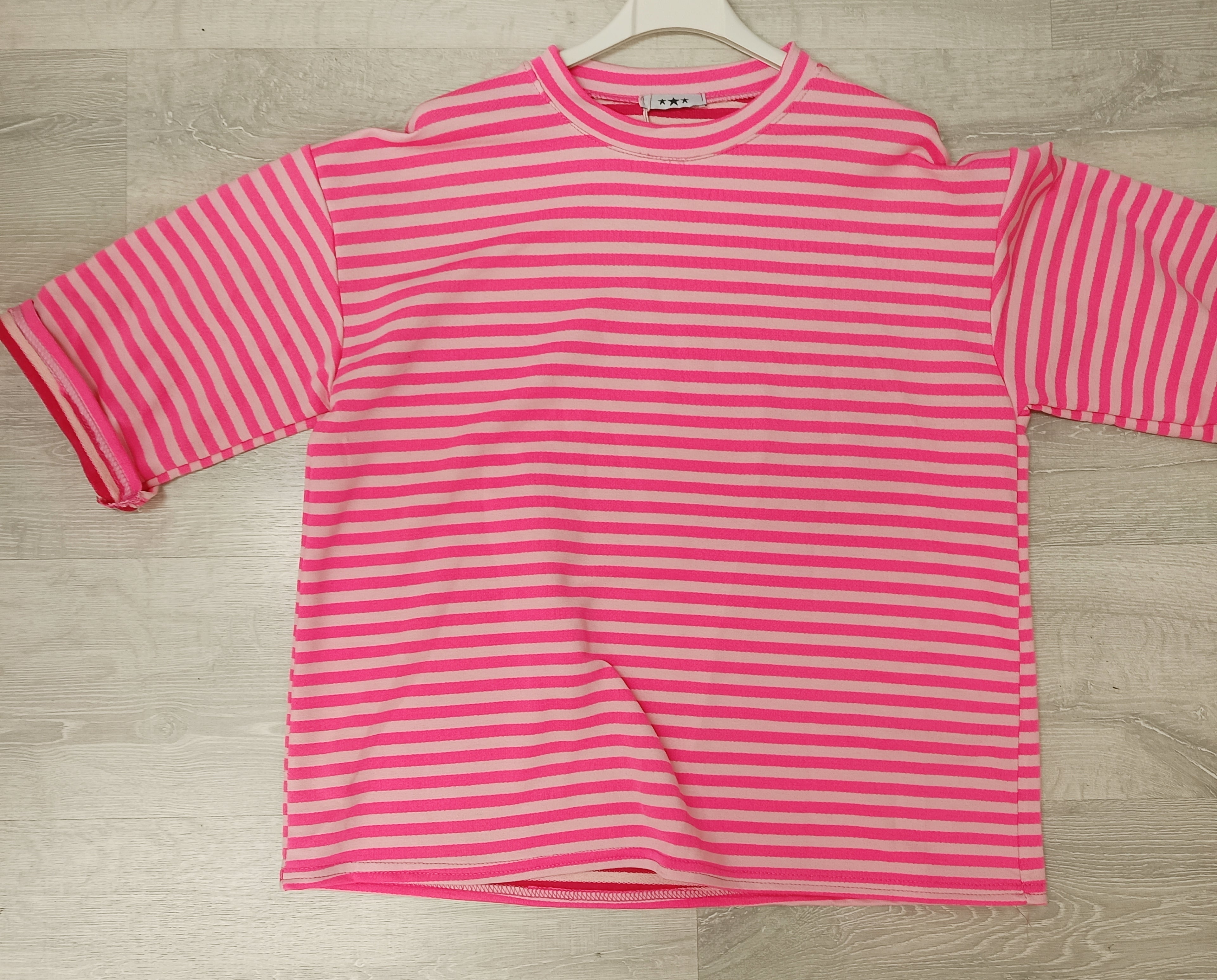 Sudadera rayas manga corta
