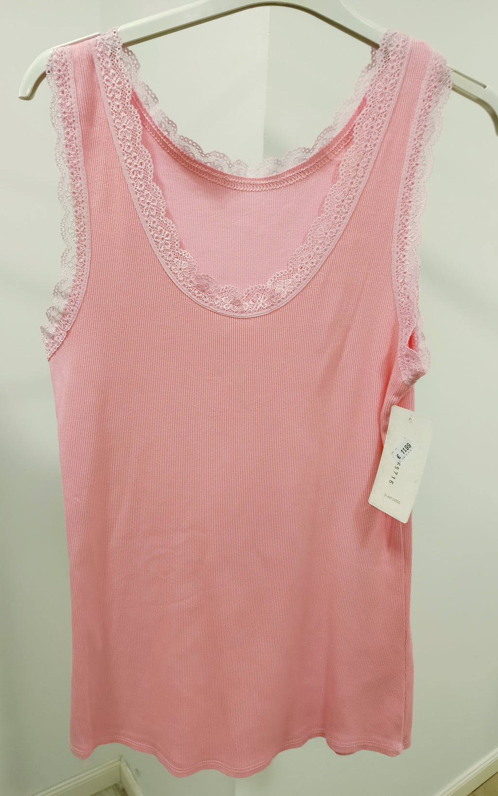 Camiseta canalé tirante blonda