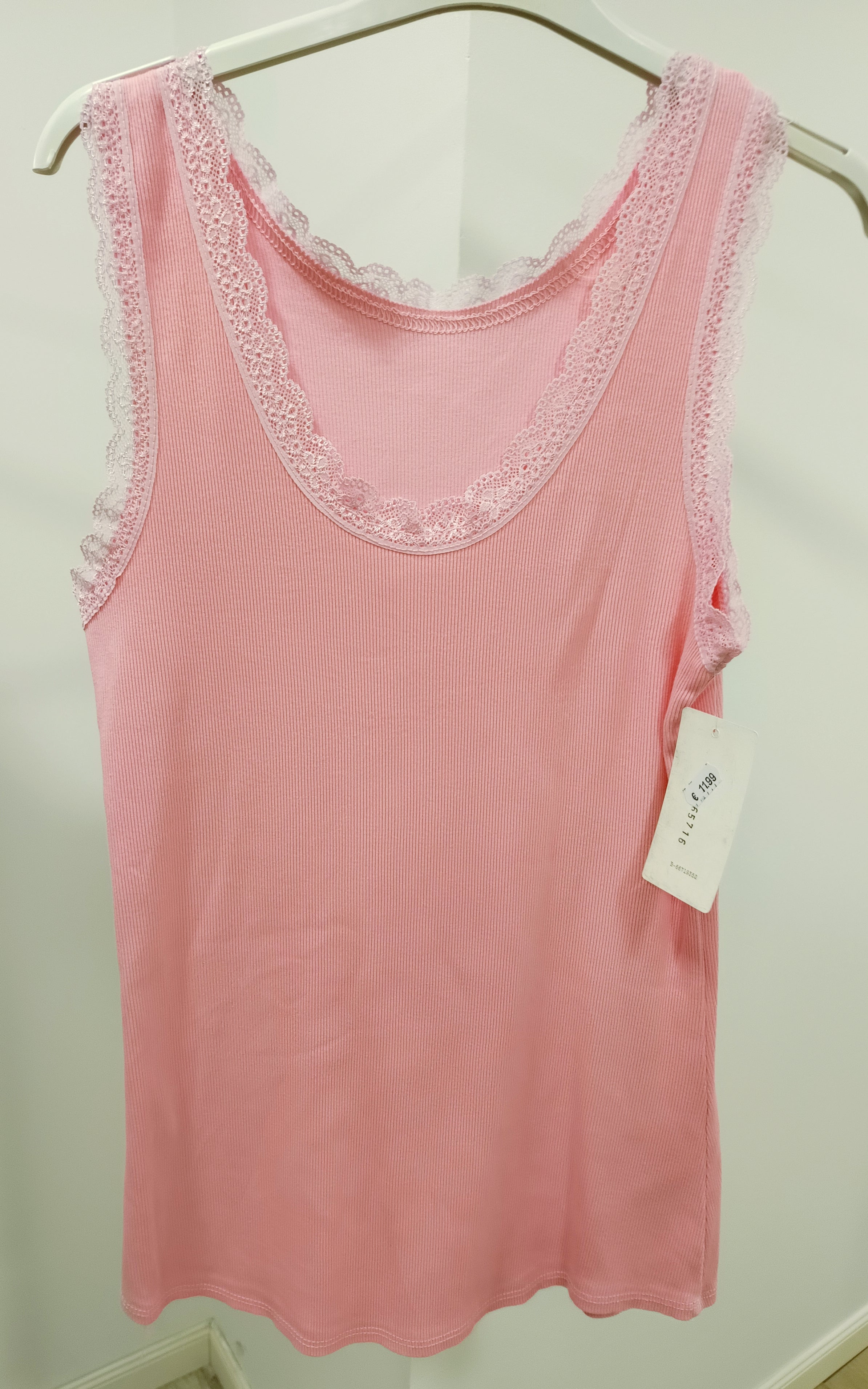 Camiseta canalé tirante blonda