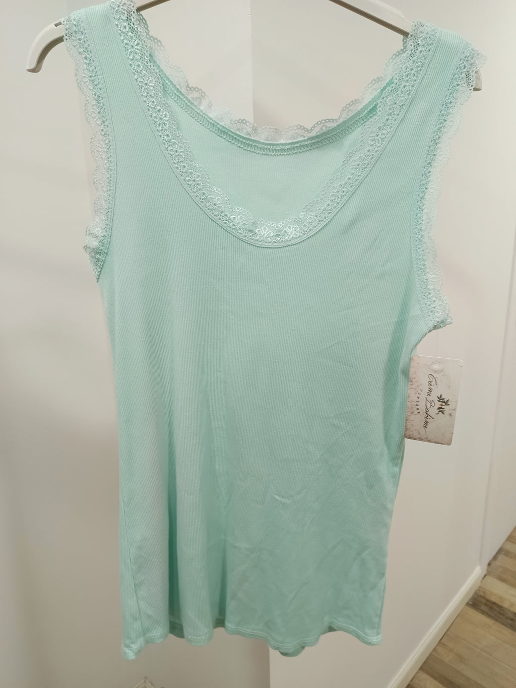 Camiseta canalé tirante blonda
