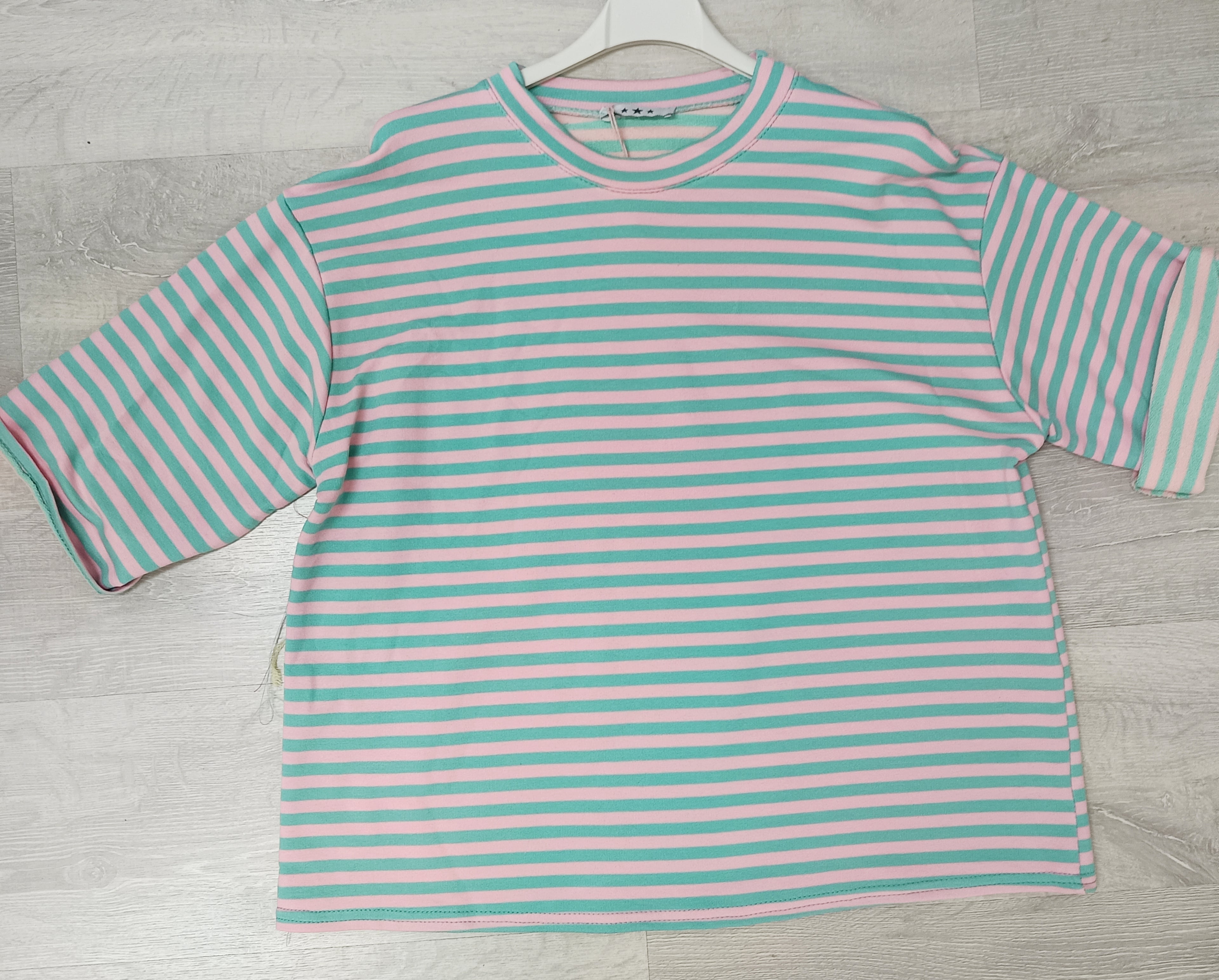 Sudadera rayas manga corta