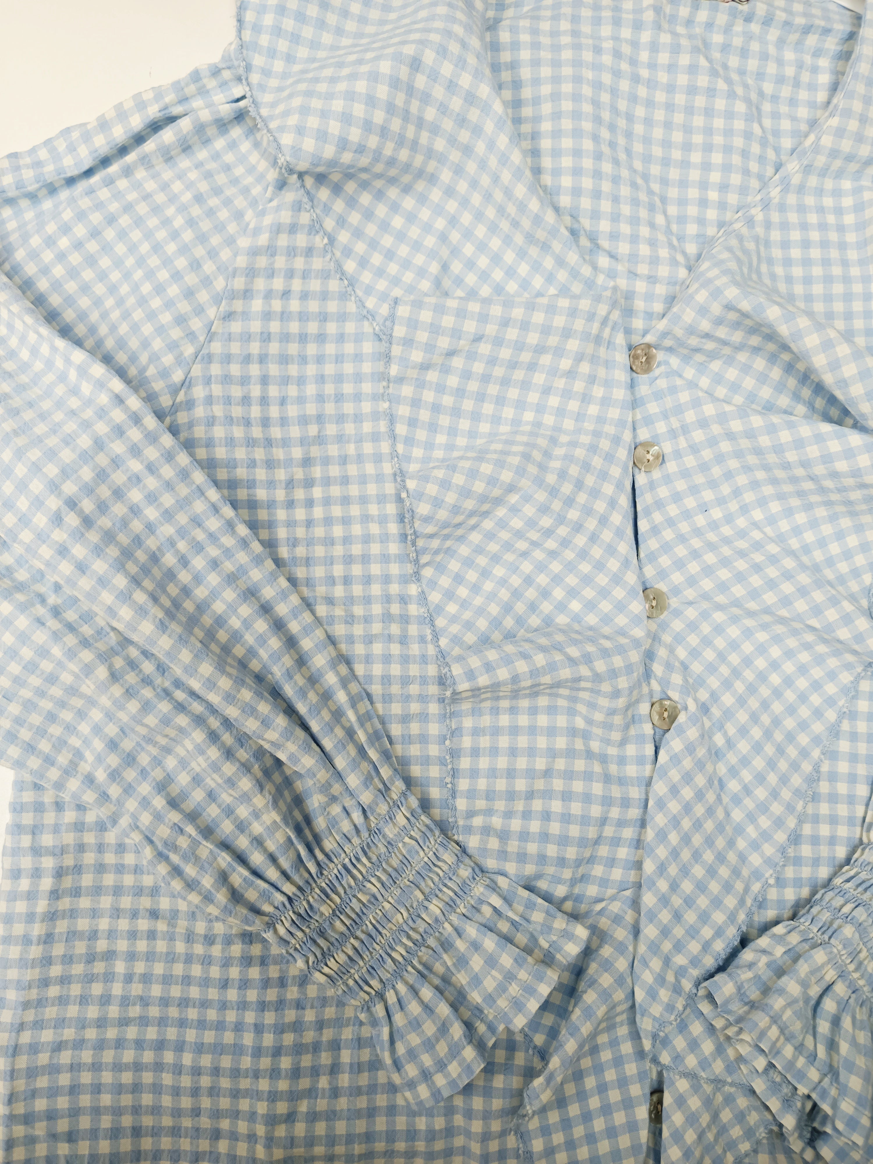Camisa cuadro vichy con volante