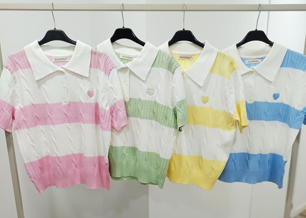 Polo de punto a rayas