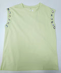 Camiseta sin mangas con detalle plateado