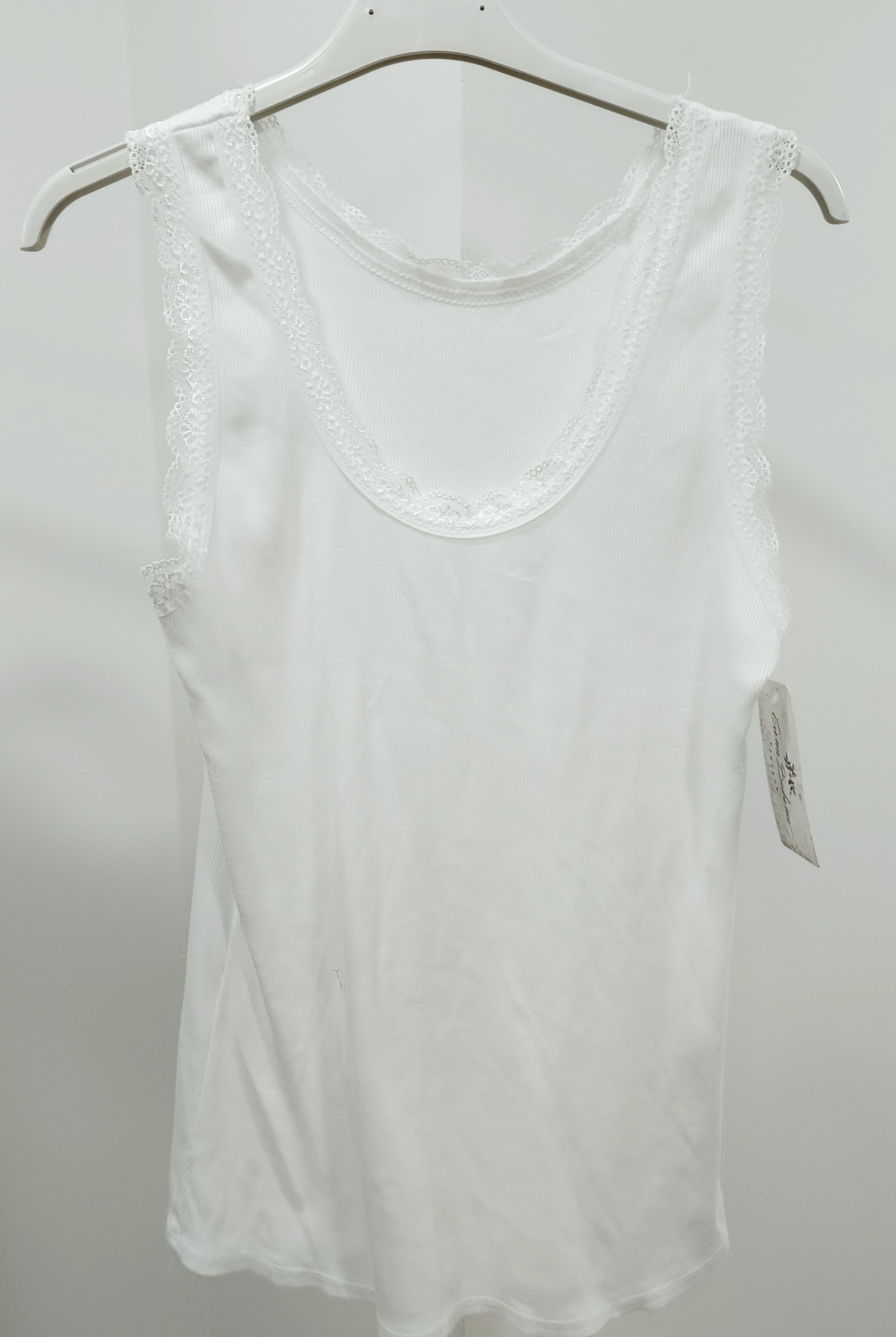 Camiseta canalé tirante blonda