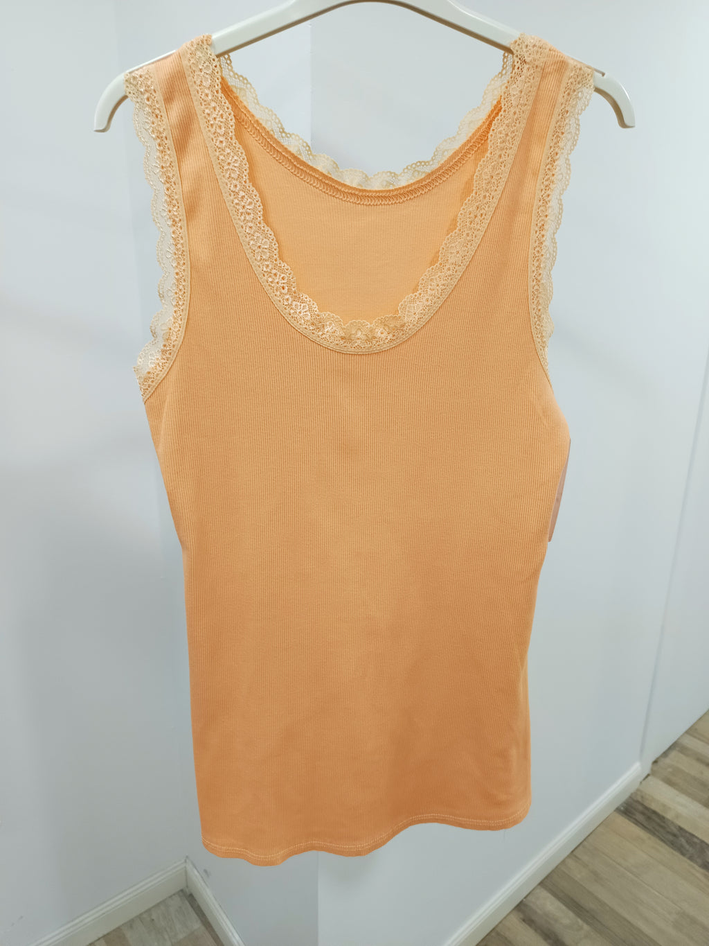 Camiseta canalé tirante blonda