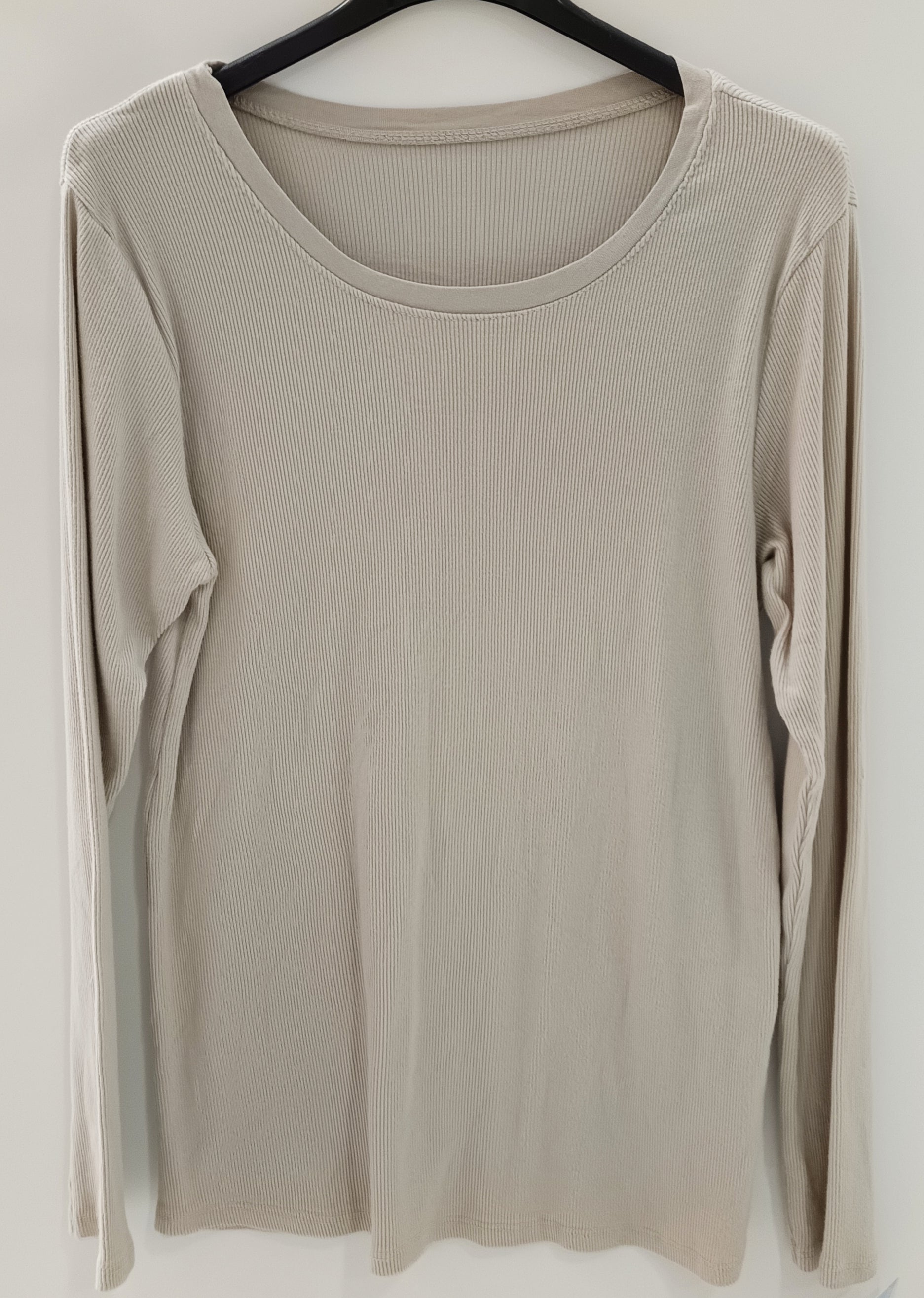 Camiseta canalé manga larga