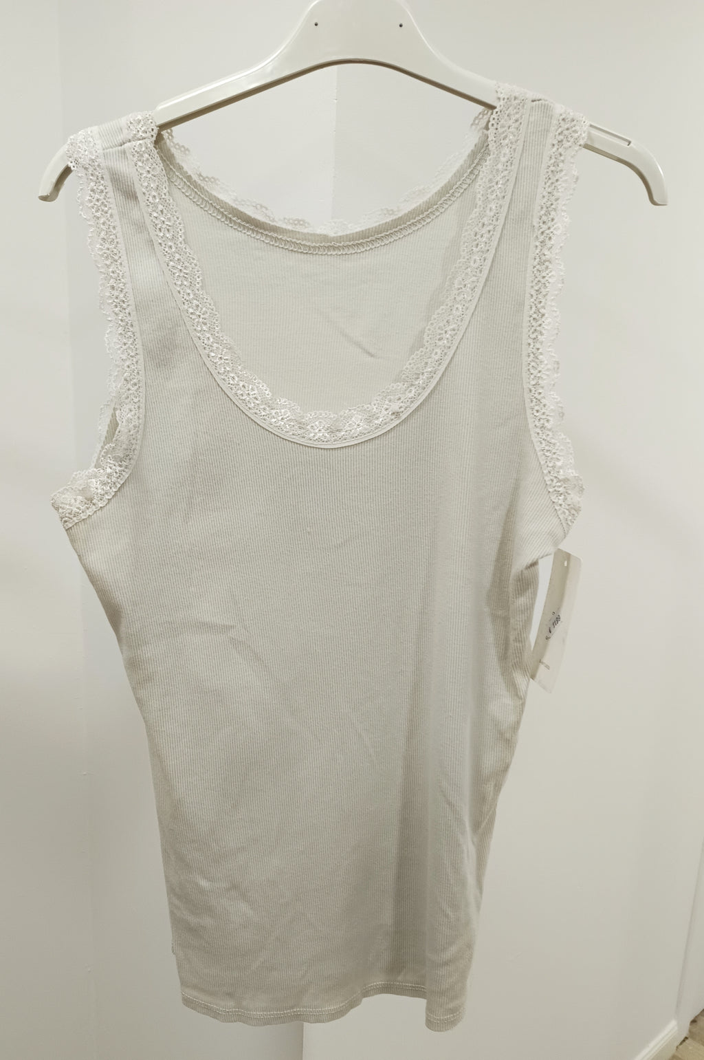 Camiseta canalé tirante blonda