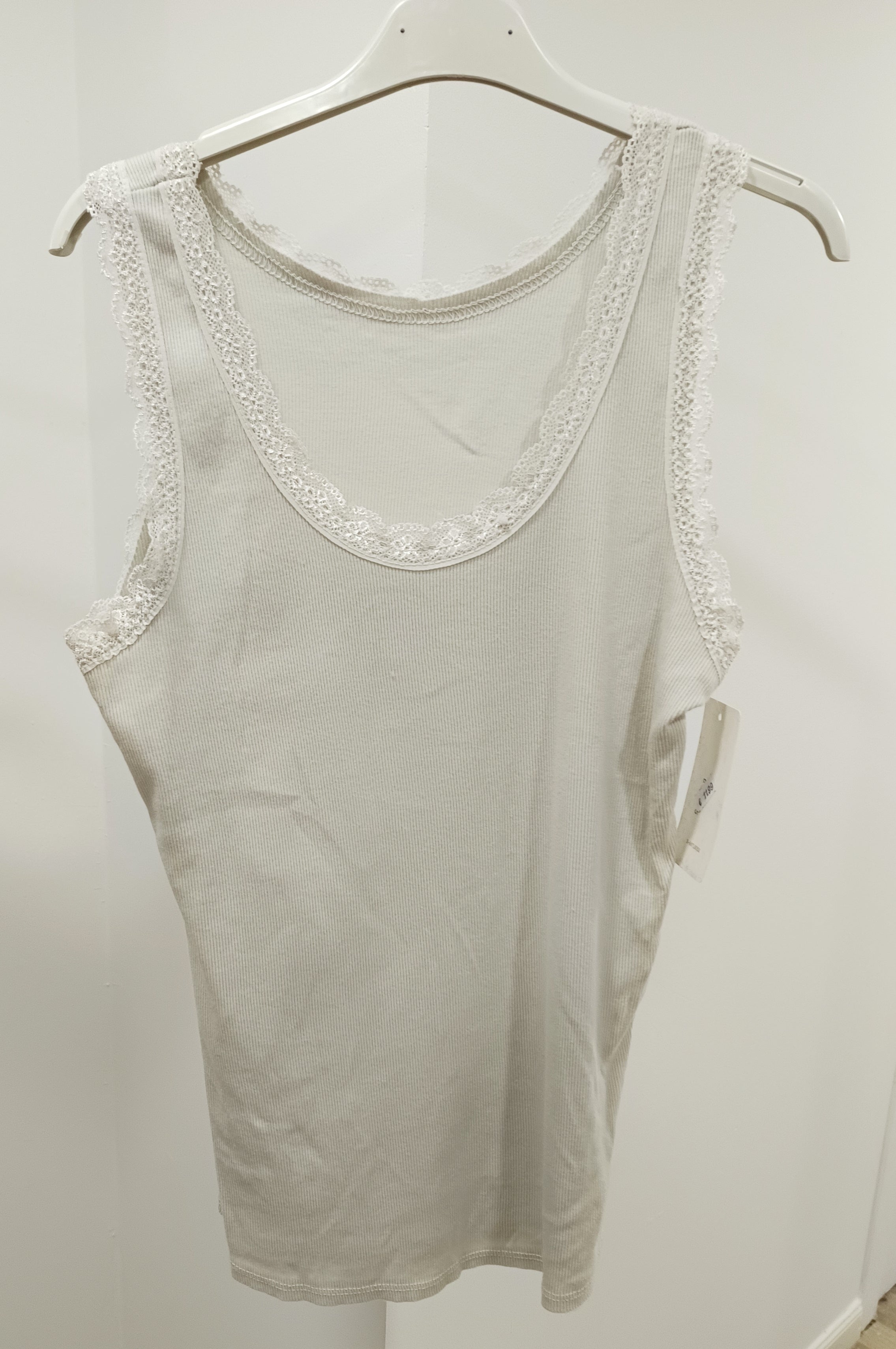 Camiseta canalé tirante blonda