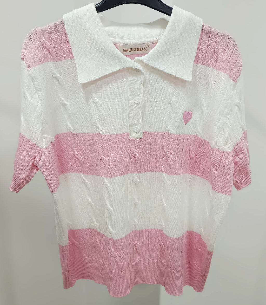 Polo de punto a rayas