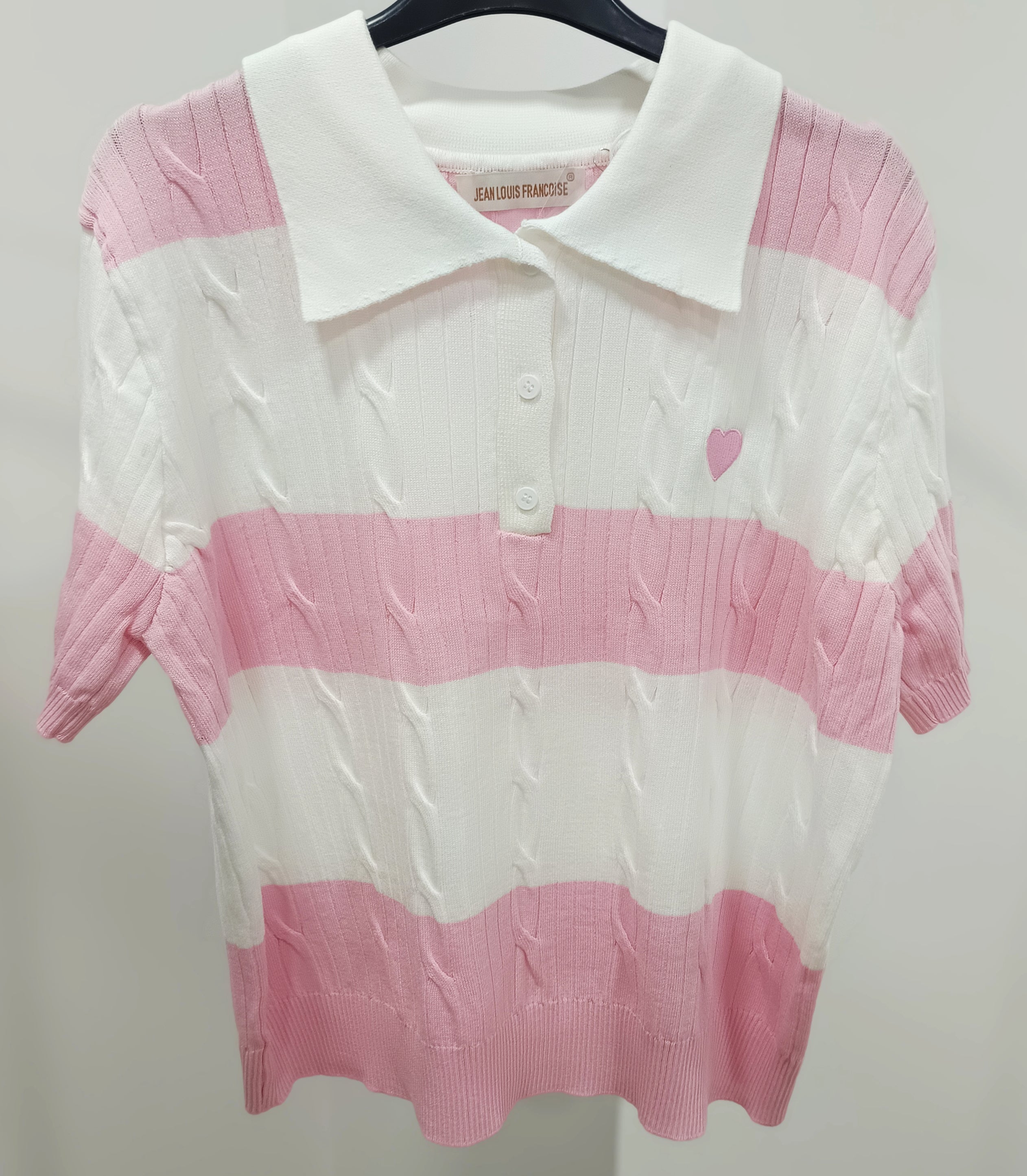 Polo de punto a rayas